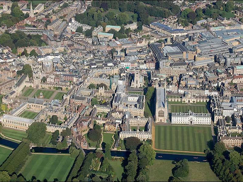 Aerial view of Cambridge