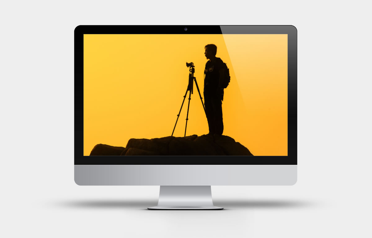 Silhouette of photographer