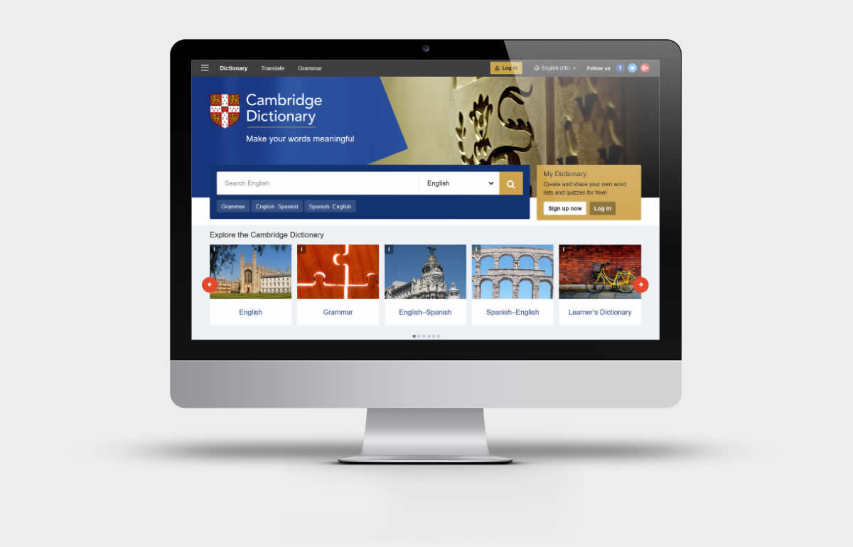 Cambridge Dictionary website